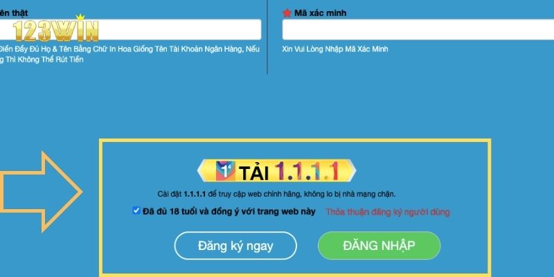 Một số lưu ý quan trọng trong quá trình đăng ký 123win