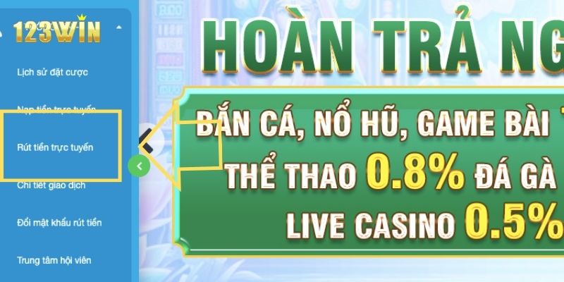 Lưu ý quan trọng khi thực hiện rút tiền 123win